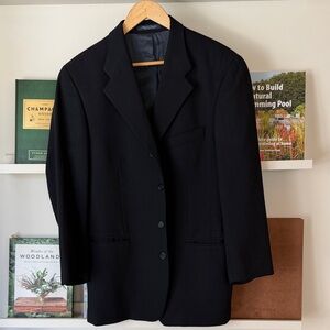 Sanlorenzo wool dark navy blazer